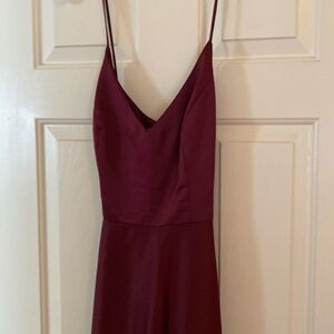 David’s Bridal Bridesmaid Dress in Wine